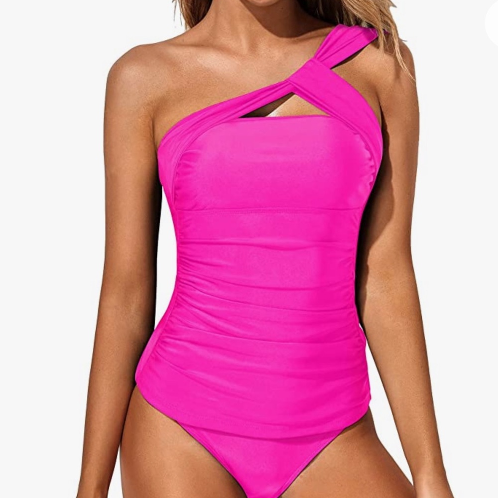 NWT Hot tankini! Hot / Neon pink, she’s a showstopper!